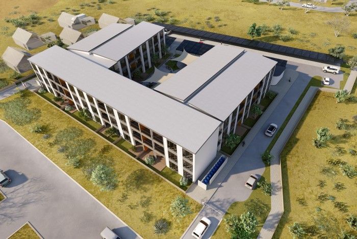 aerial image of proposed development on Nairn Street